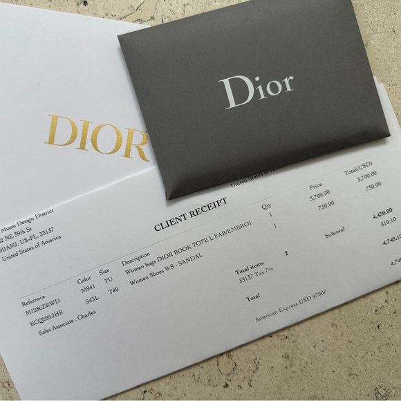 Christian Dior Authentic Dway Slide Embroidered - Picture 10 of 10